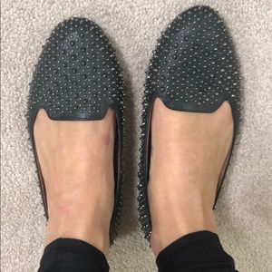 Jeffery Campbell black studded loafers